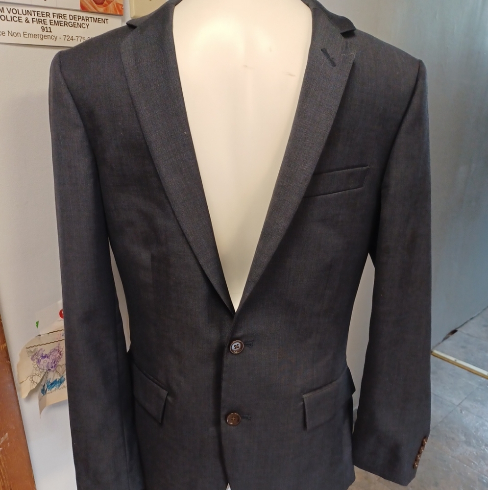 J. Crew 38R Thompson wool Sports Coat gray 2 button double vent READ